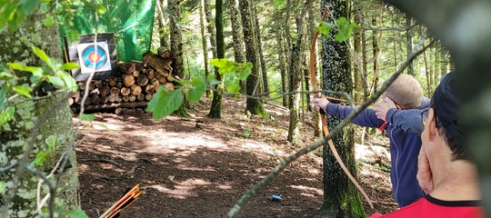 Bogenschiess-Parcours (7 Posten im Wald)